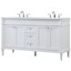 Bennett 60 X 21 X 35 inch White Vanity Sink Set