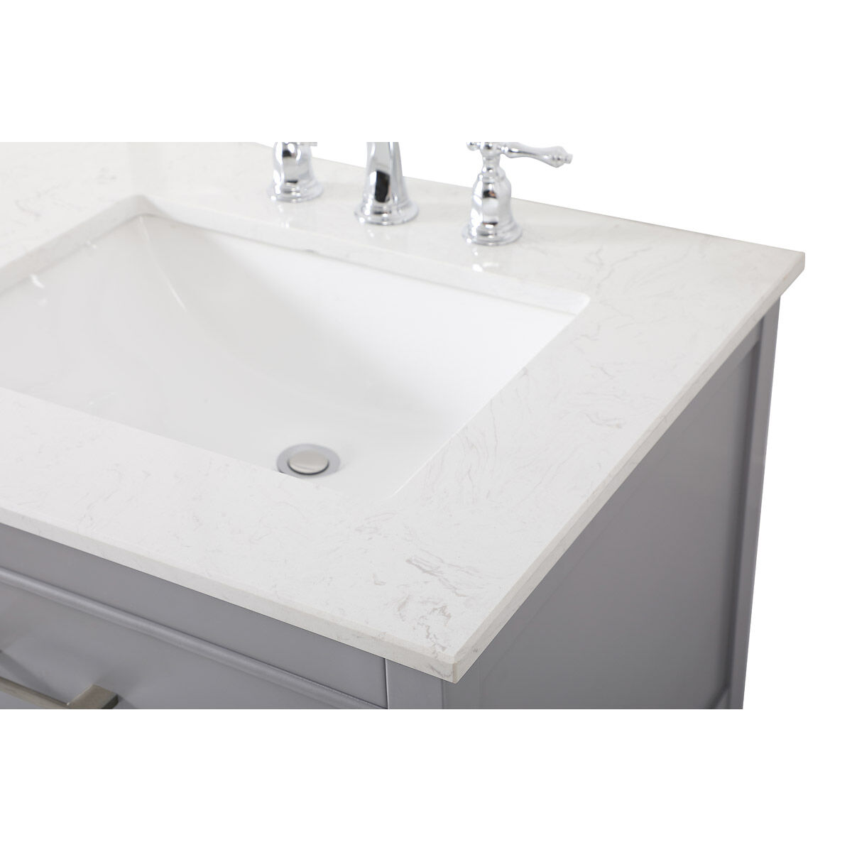 Sinclaire 60 X 22 X 34 inch Gray Vanity Sink Set