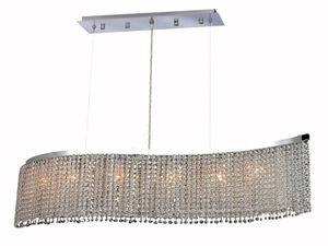 Moda 5 Light 9 inch Chrome Dining Chandelier Ceiling Light in Clear, Spectra Swarovski