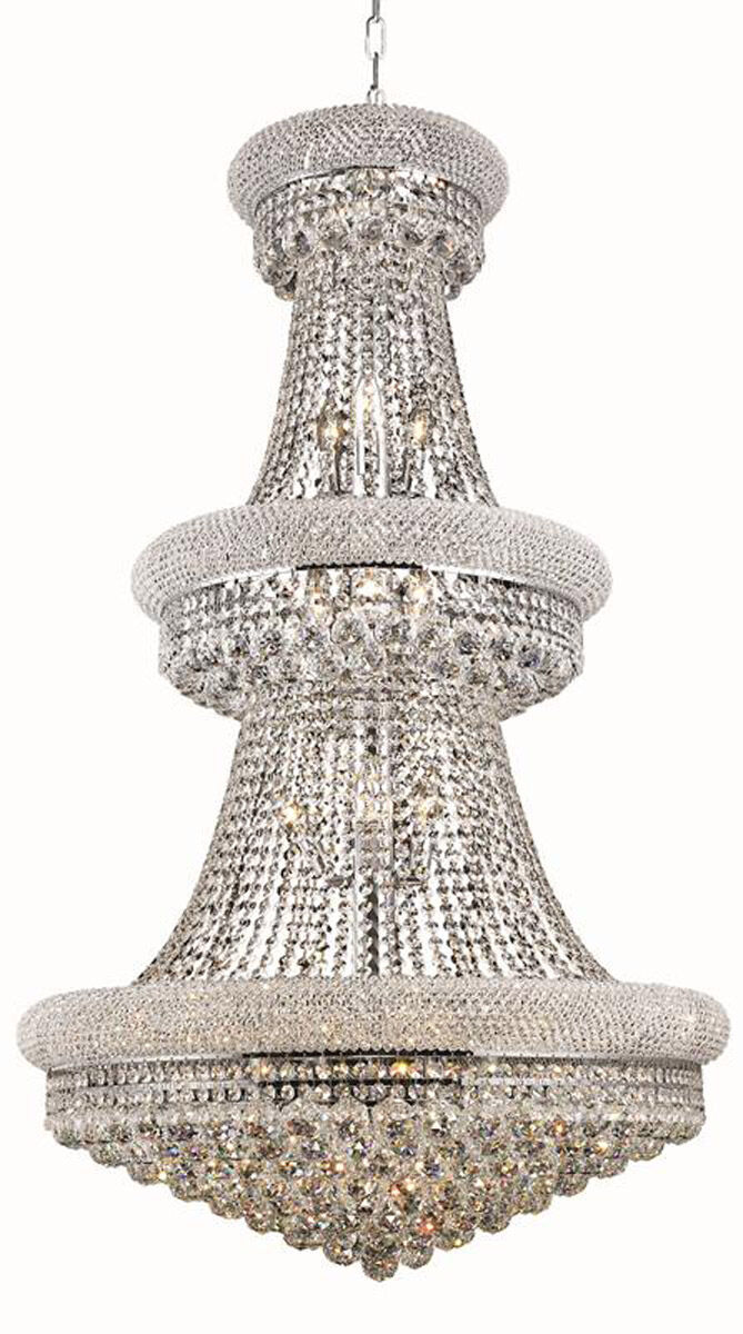 Primo 32 Light 30 inch Chrome Foyer Ceiling Light in Royal Cut