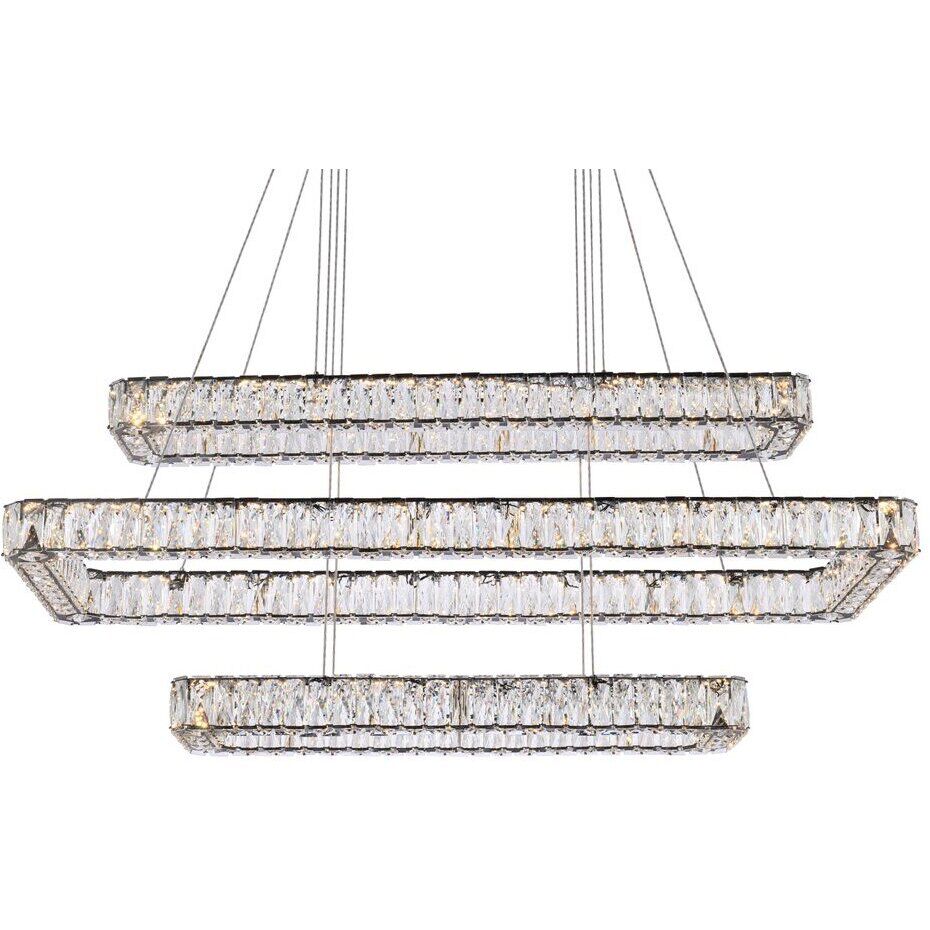 Monroe 3 Light 50 inch Black Pendant Ceiling Light