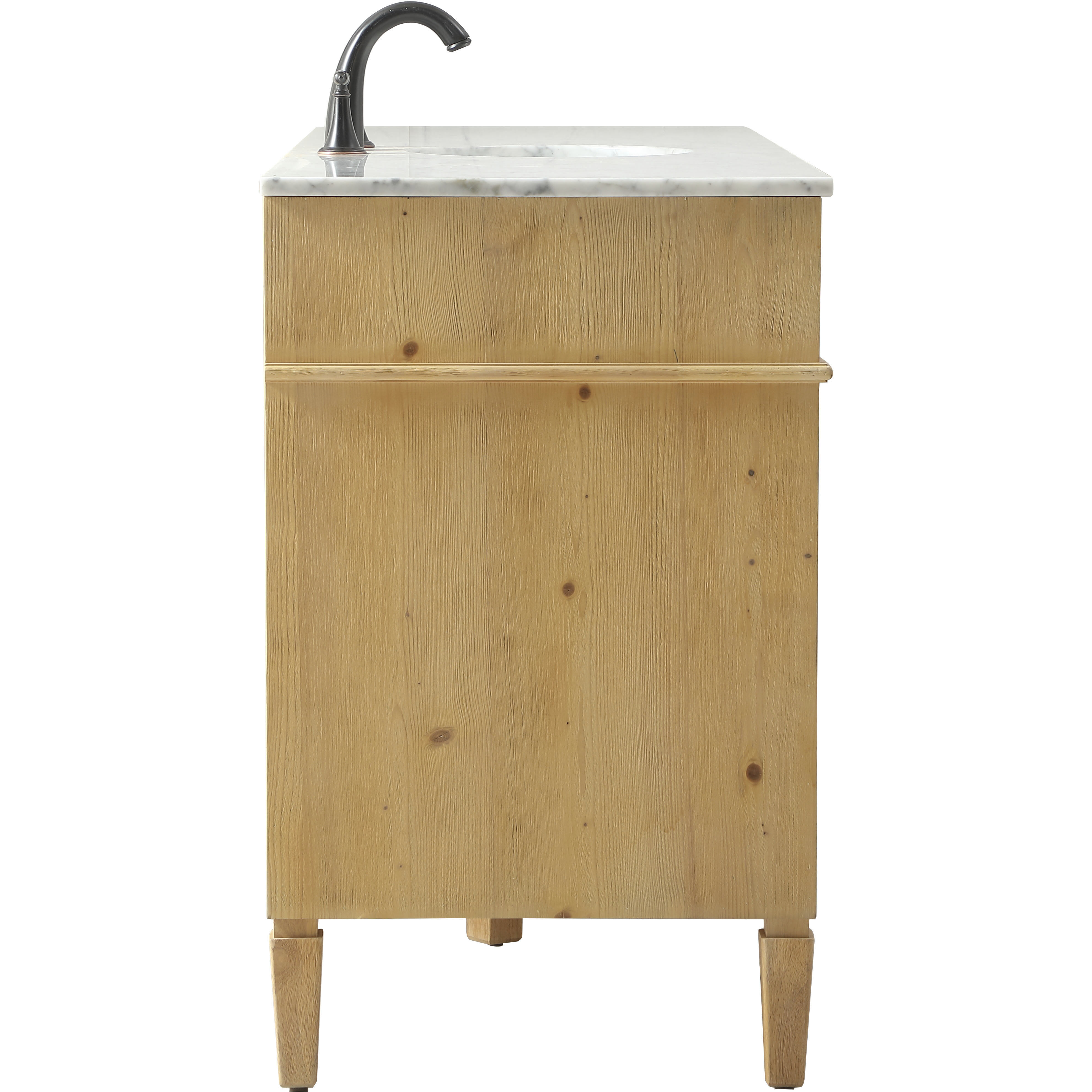 Park Avenue 60 X 21.5 X 35 inch Natural Wood Vanity Sink Set