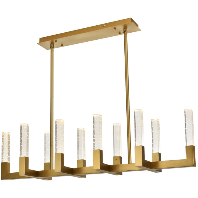 Noemi 10 Light 12 inch Satin Gold Pendant Ceiling Light