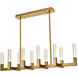 Noemi 10 Light 12 inch Satin Gold Pendant Ceiling Light