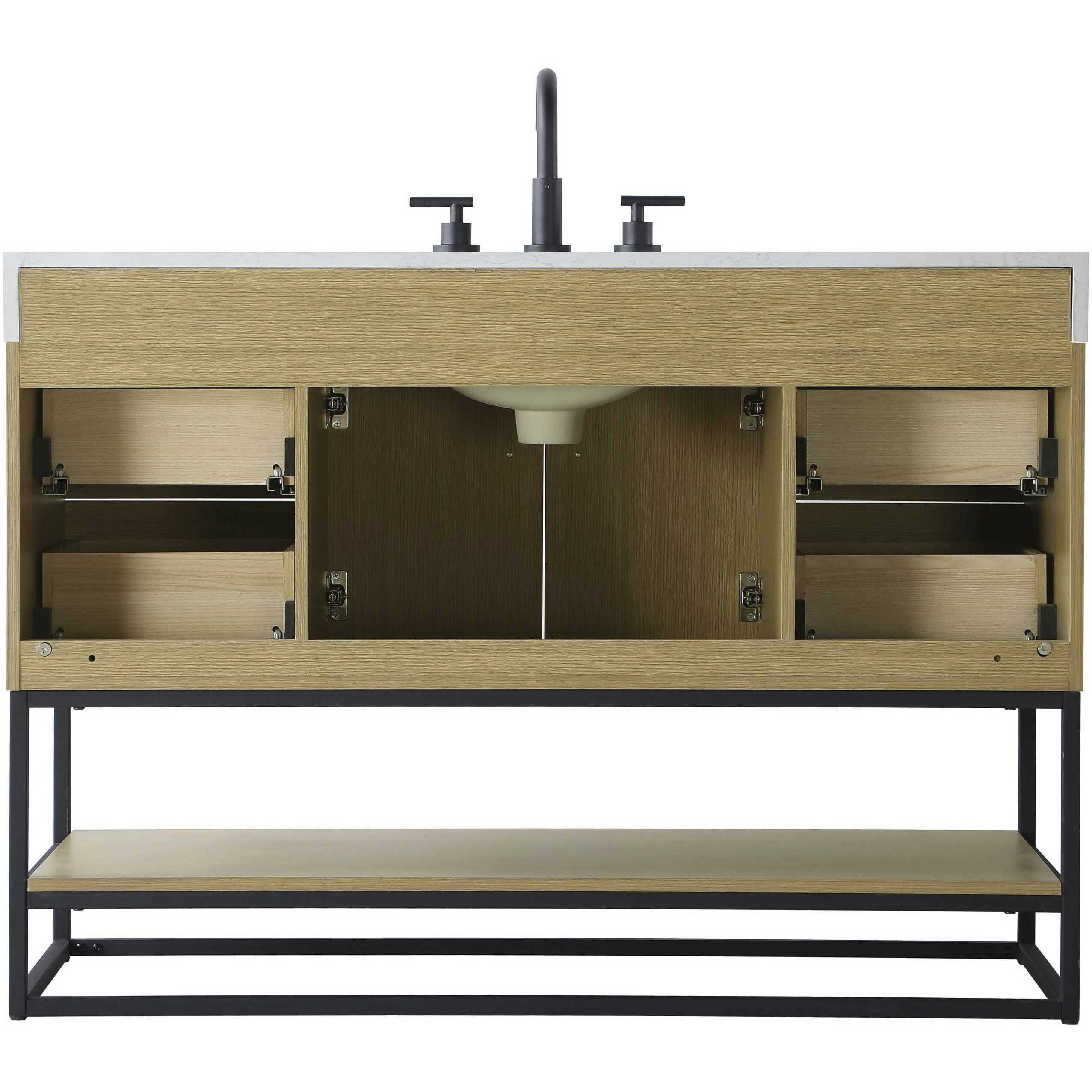 Caroline 48 X 34 inch Honey Brown Bathroom Vanity Cabinet