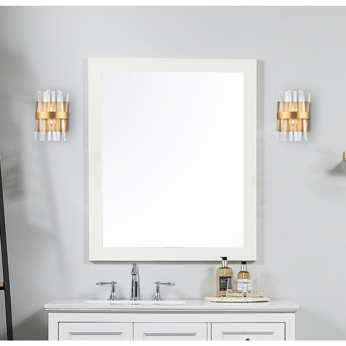 Serephina 2 Light 8 inch Satin Gold Bath Sconce Wall Light