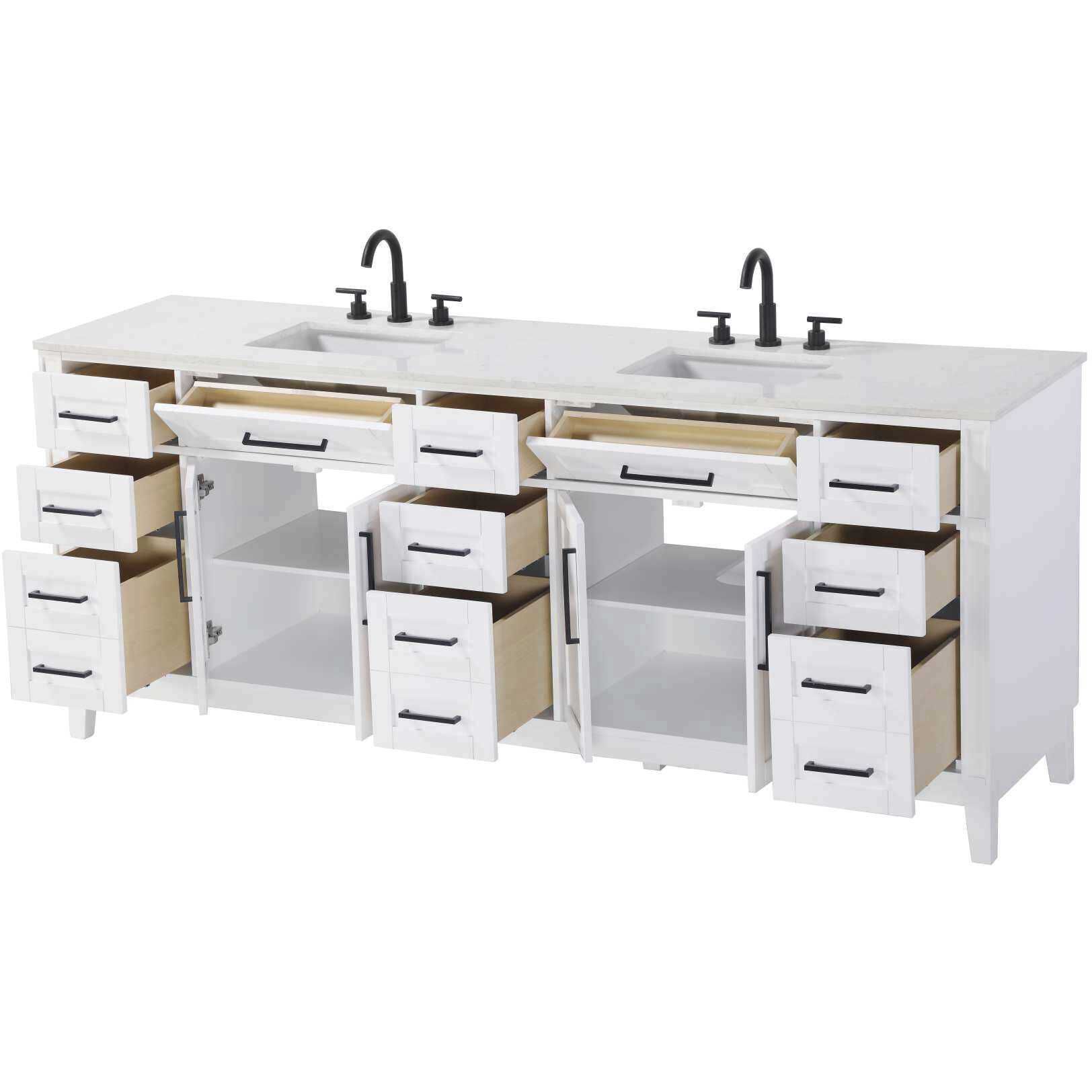Virginia 84 X 35 inch White Bathroom Vanity Cabinet