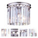 Sydney 3 Light 12 inch Polished Nickel Flush Mount Ceiling Light in Clear, Urban Classic