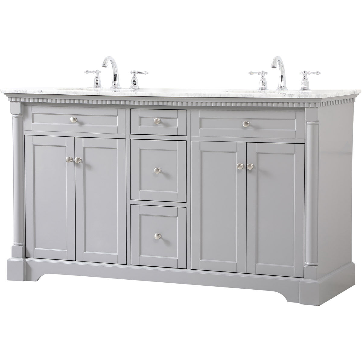 Clarence 60 X 22 X 35 inch Grey Vanity Sink Set
