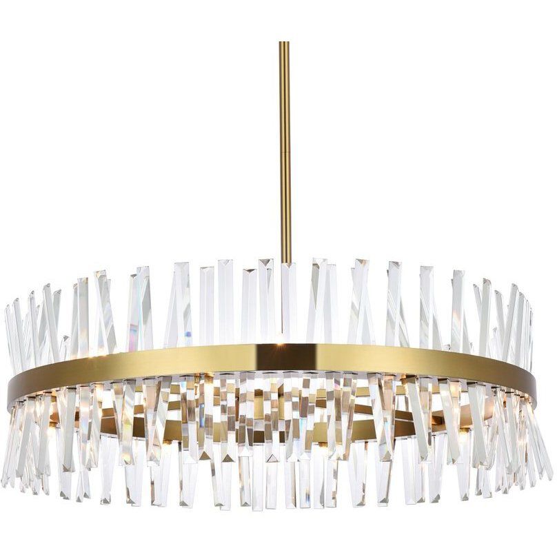 Serephina 16 Light 36 inch Satin Gold Chandelier Ceiling Light