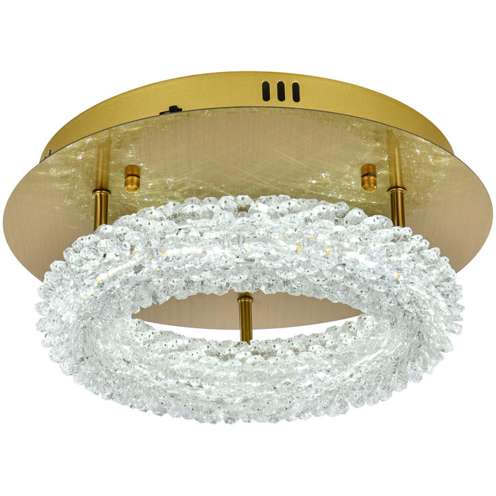 Bowen 1 Light 14 inch Satin Gold Flush Mount Ceiling Light