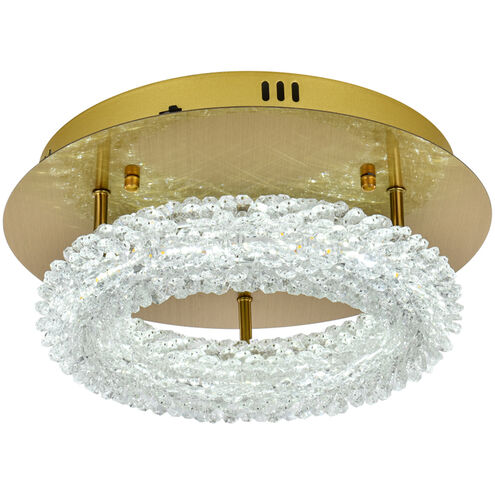 Bowen 1 Light 14 inch Satin Gold Flush Mount Ceiling Light