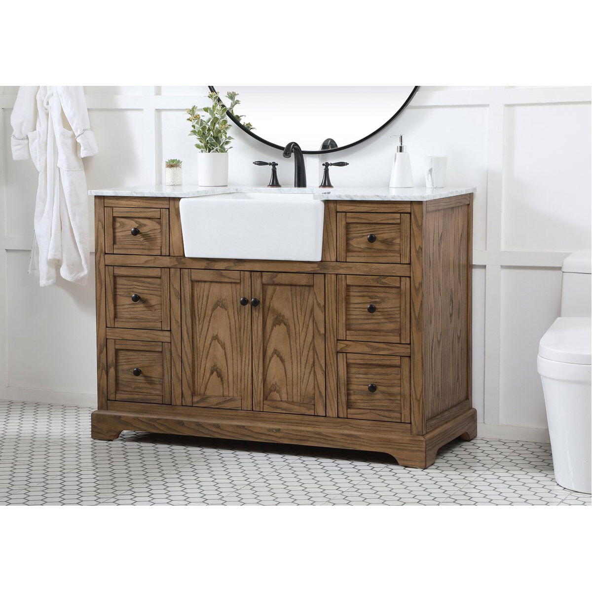 Franklin 48 X 22 X 35 inch Driftwood Bathroom Vanity Cabinet