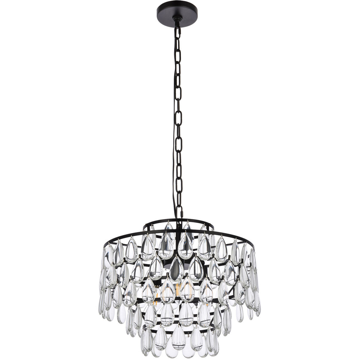 Mila 3 Light 16 inch Black Pendant Ceiling Light