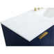 Blake 60 X 22 X 34 inch Blue Vanity Sink Set