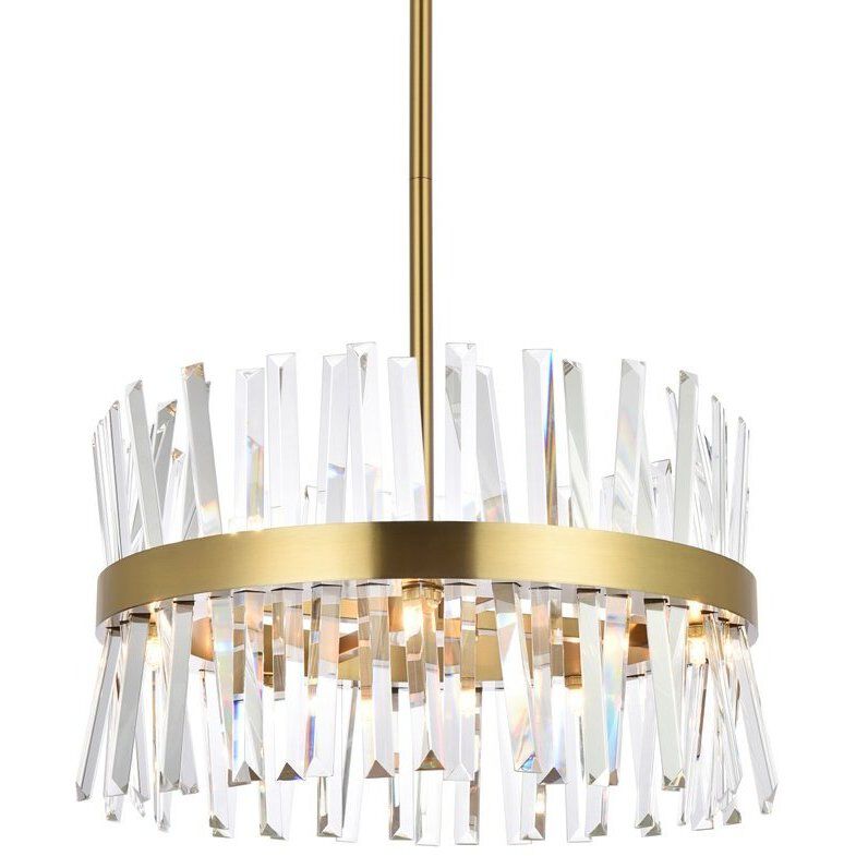 Serephina 10 Light 20 inch Satin Gold Pendant Ceiling Light