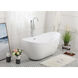Ines Glossy White and Chrome Bathtub