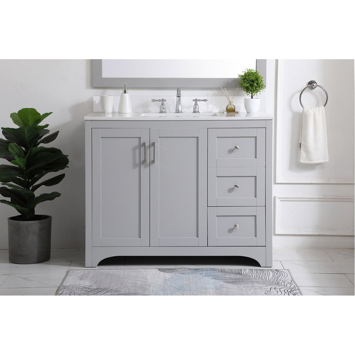 Moore 42 X 22 X 34 inch Grey Vanity Sink Set in Gray