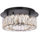 Monroe 1 Light 12 inch Black Flush Mount Ceiling Light