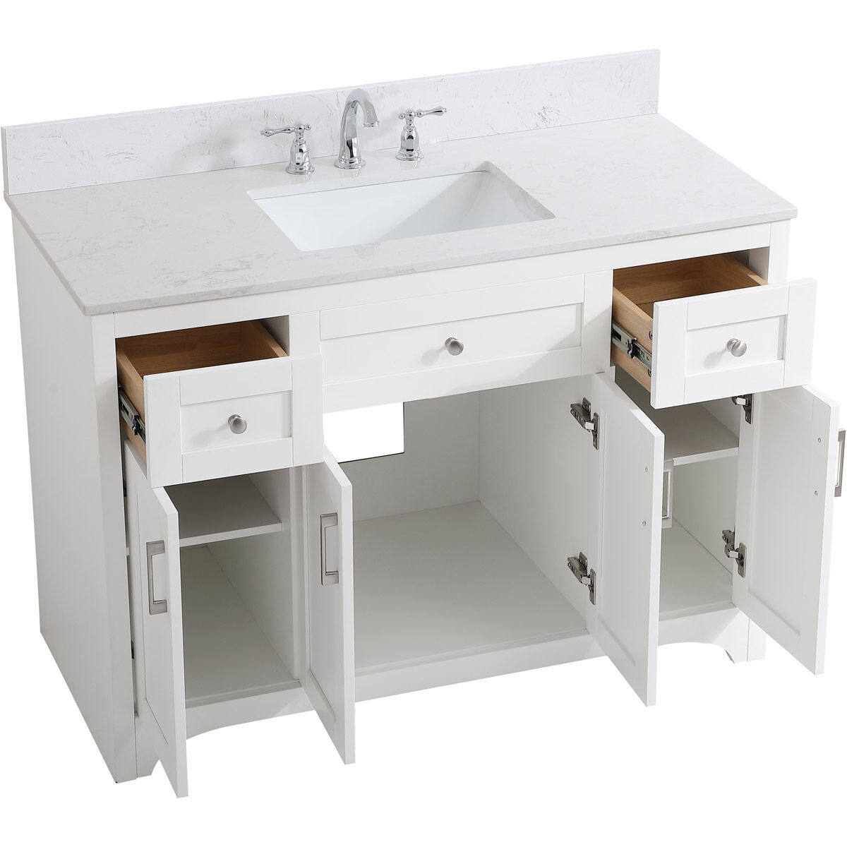 Moore 48 X 22 X 34 inch White Vanity Sink Set