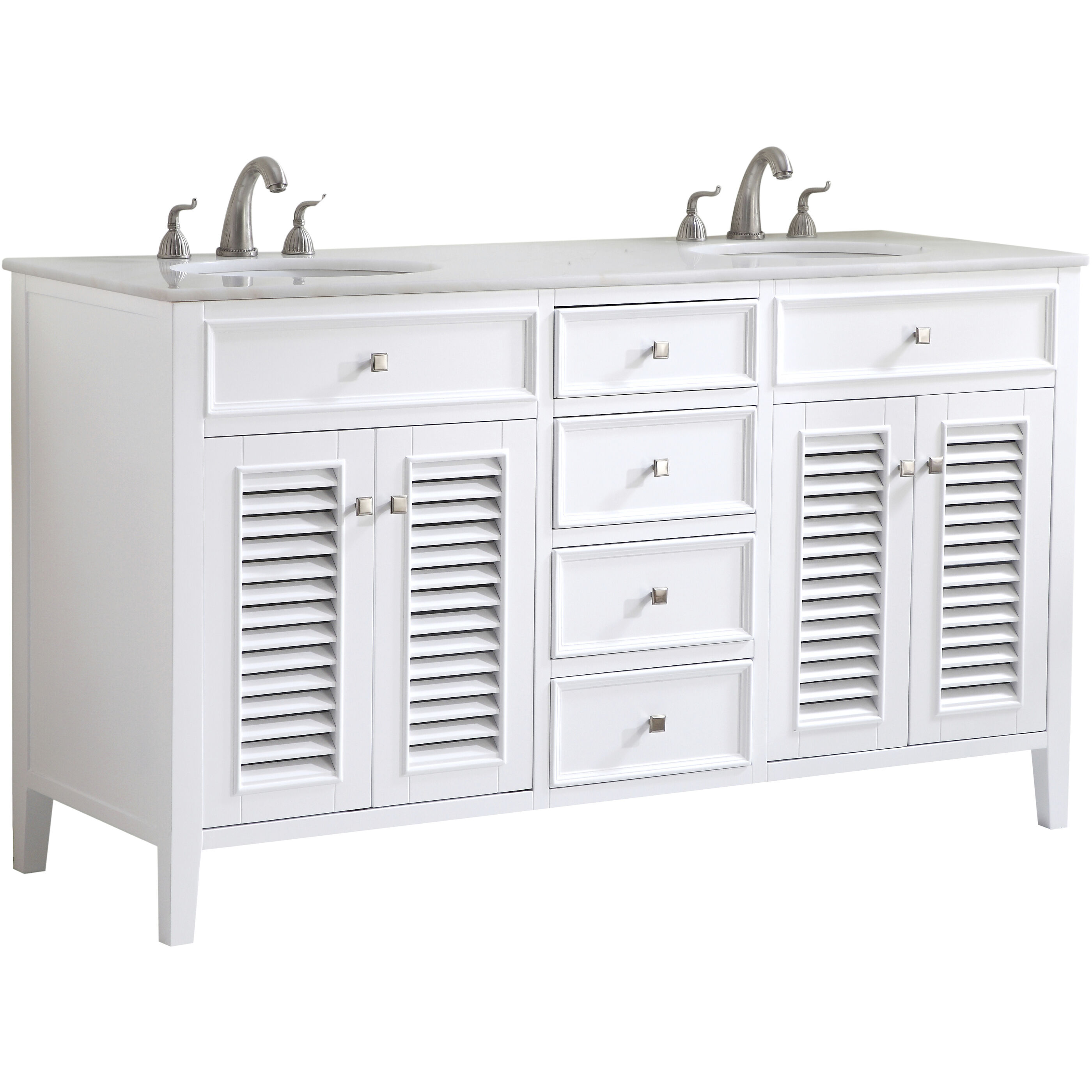 Cape Cod 60 X 35 inch White Vanity Set