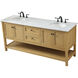 Metropolis 72 X 22 X 34 inch Natural Wood Vanity Sink Set