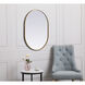 Asha 36 X 27 inch Brass Mirror in 27 x 36