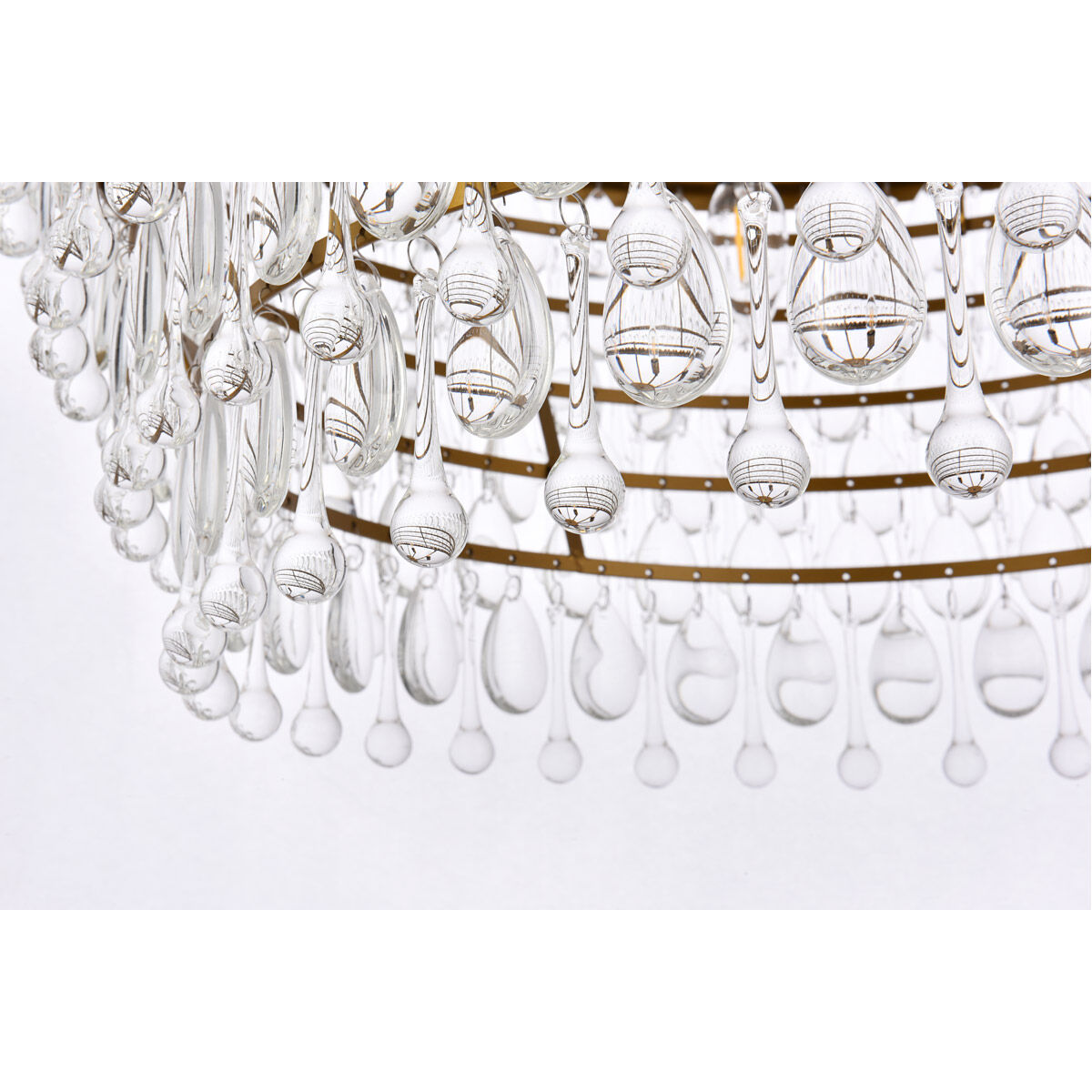Nordic 6 Light 28 inch Brass Chandelier Ceiling Light