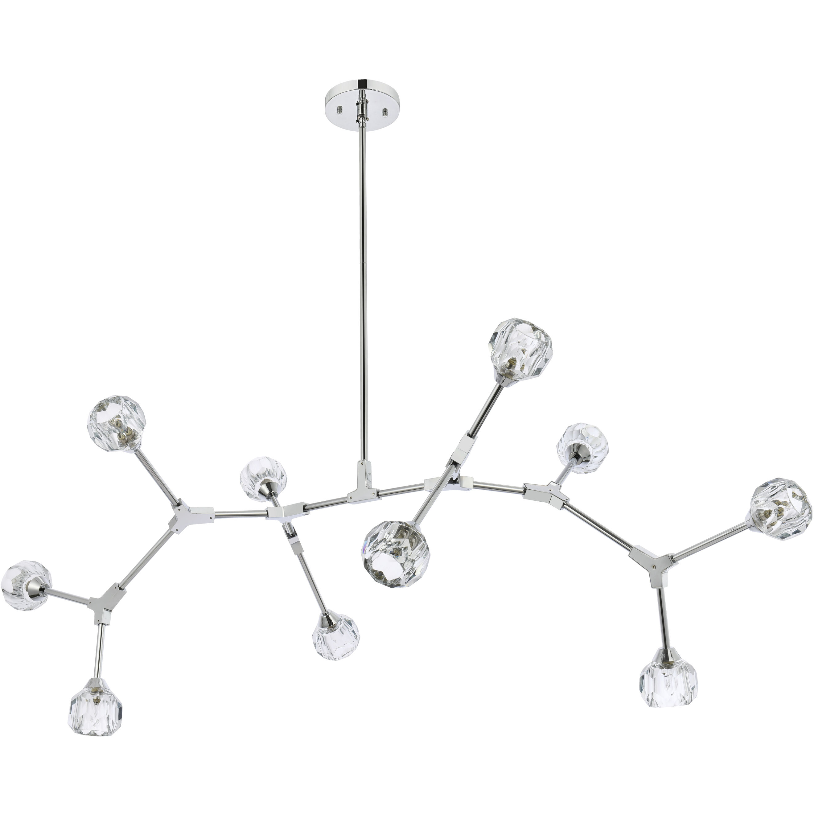 Zayne 10 Light 56 inch Chrome Pendant Ceiling Light Zayne 10 Light 56 inch Chrome Pendant Ceiling Light
