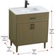 Chandler 30 X 34 inch Chestnut Brown Bathroom Vanity Cabinet