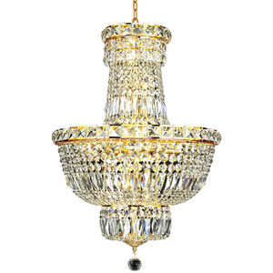 Tranquil 12 Light 18 inch Gold Dining Chandelier Ceiling Light in Royal Cut