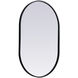 Asha 36 X 24 inch Black Mirror in 24 x 36