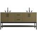 Lennox 72 X 34 inch Chestnut Brown Bathroom Vanity Cabinet