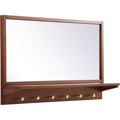 Elle 34 X 21 inch Pecan Wall Mirror