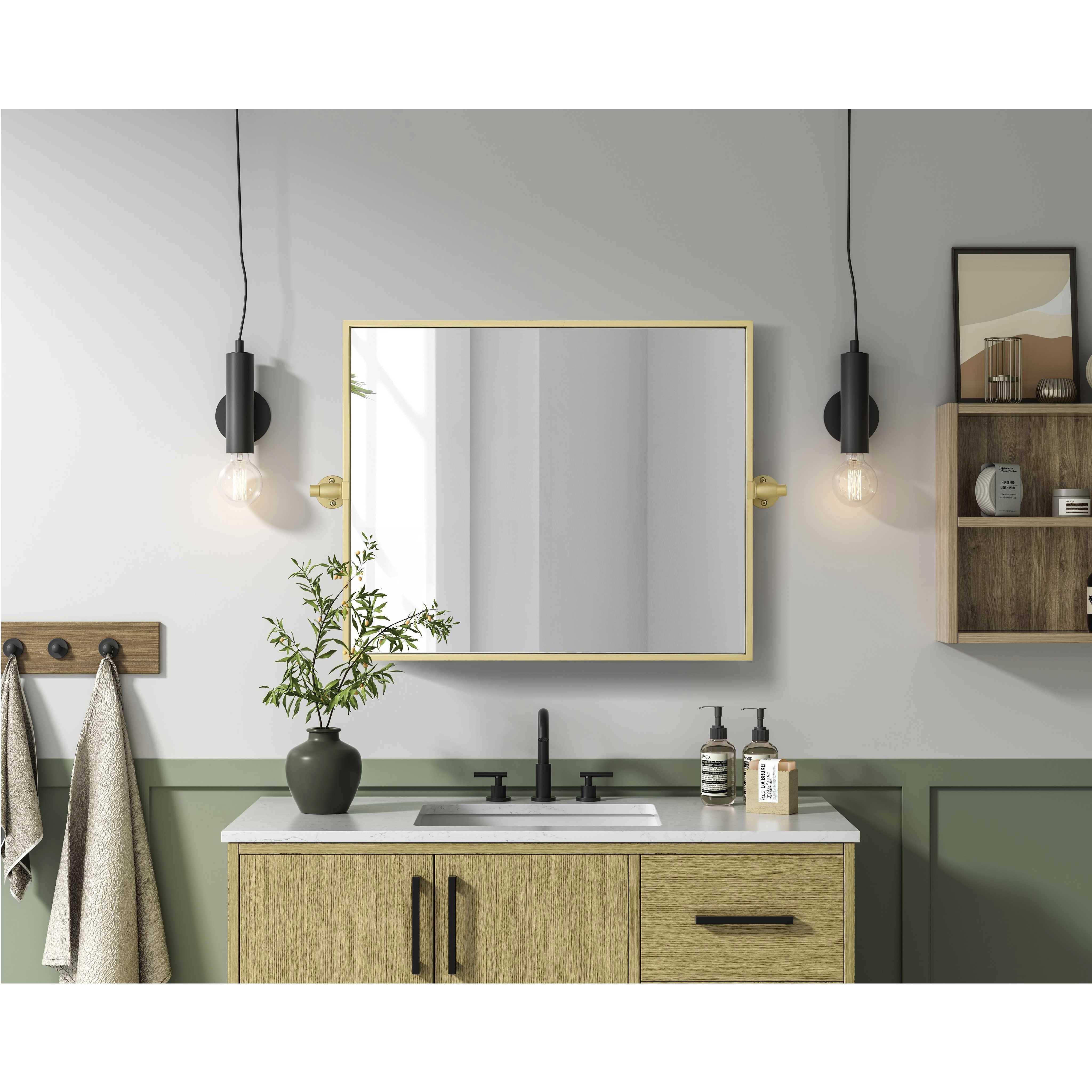 Amoura 24 X 20 inch Brass Mirror