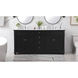Wesley 72 X 22 X 35 inch Black Vanity Sink Set