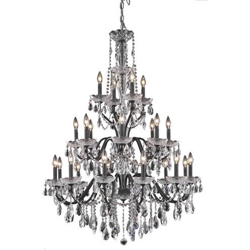St. Francis 24 Light 36 inch Dark Bronze Foyer Ceiling Light in Royal Cut