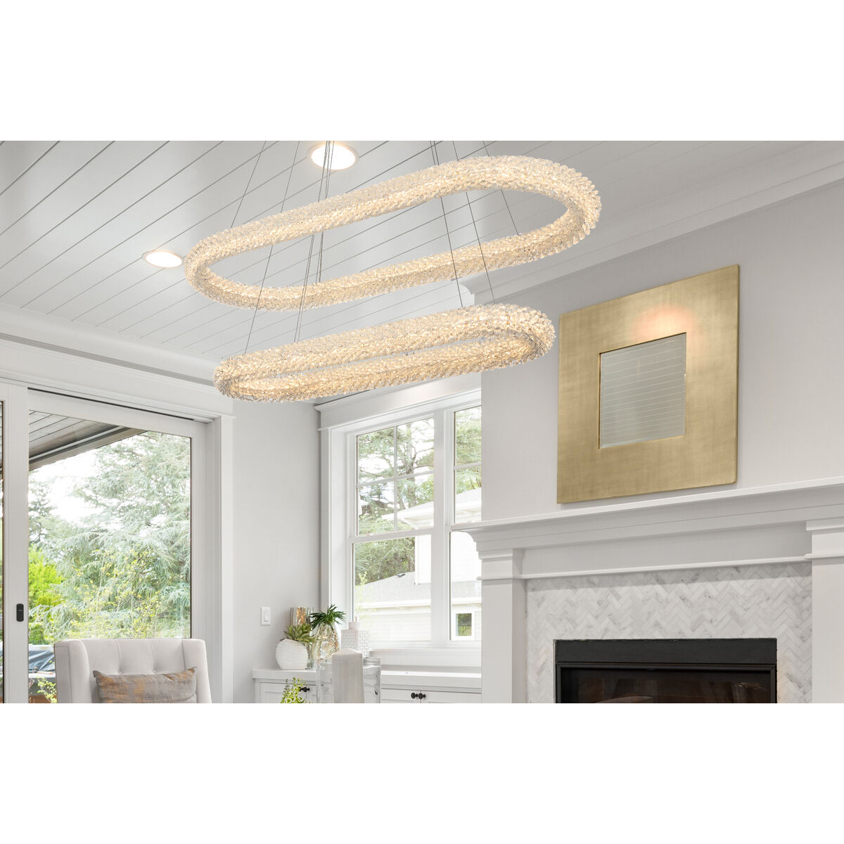 Bowen 2 Light 18 inch Chrome Chandelier Ceiling Light