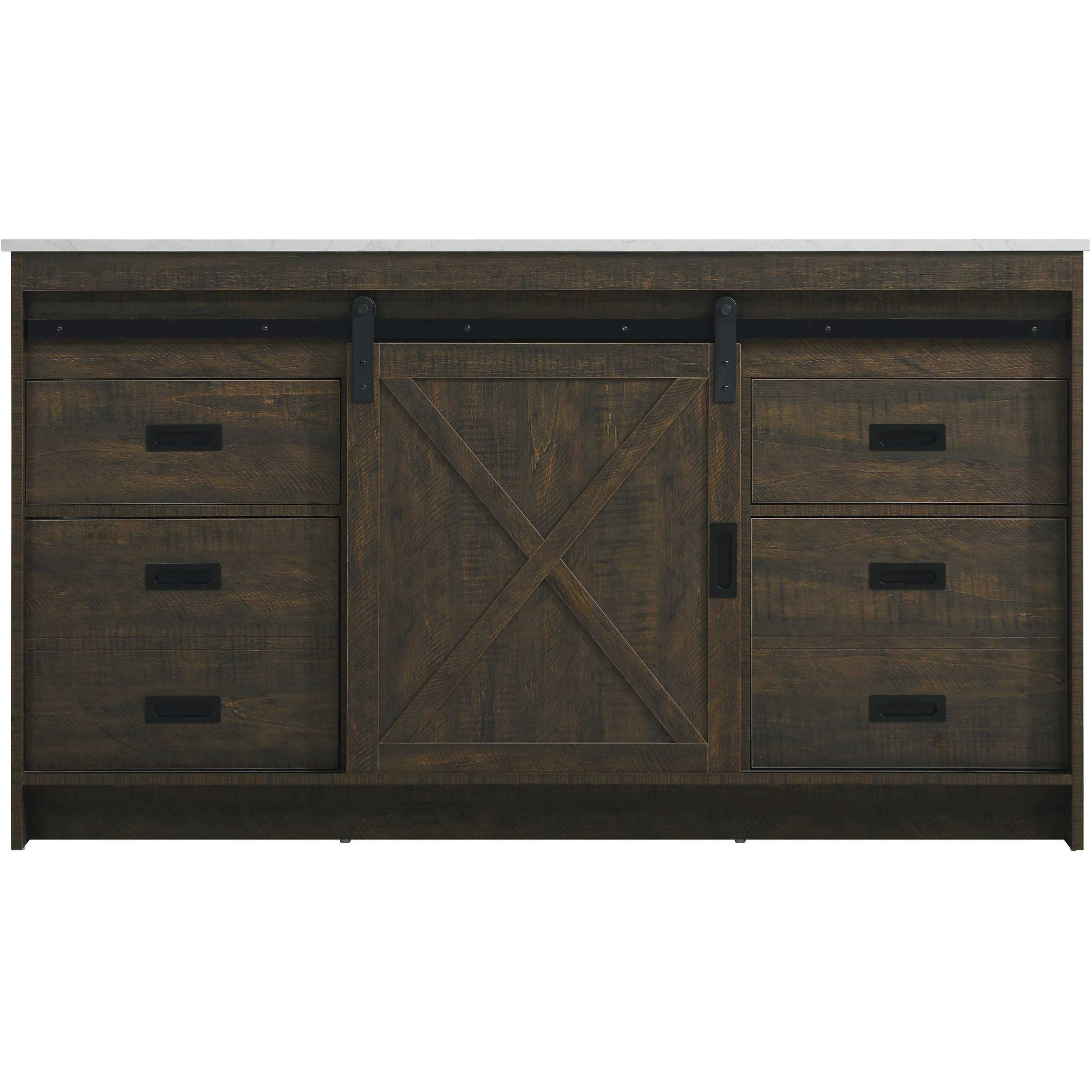 Austin 60 X 34 inch Expresso Bathroom Vanity Cabinet
