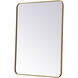 Evermore 36 X 27 inch Brass Mirror