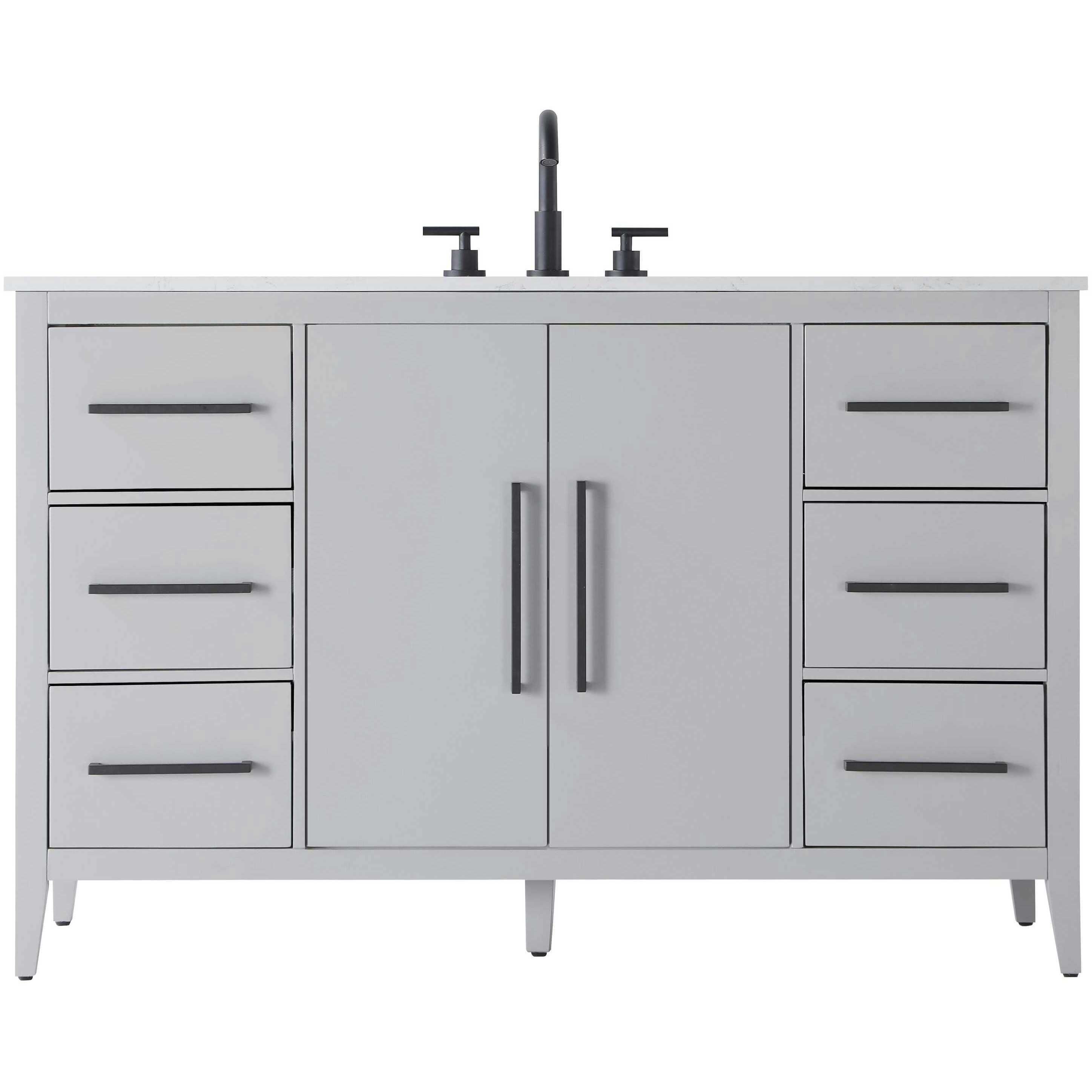 Millie 54 X 35 inch Grey Bathroom Vanity Cabinet