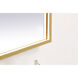 Pier 36 X 20 inch Brass LED Mirror
