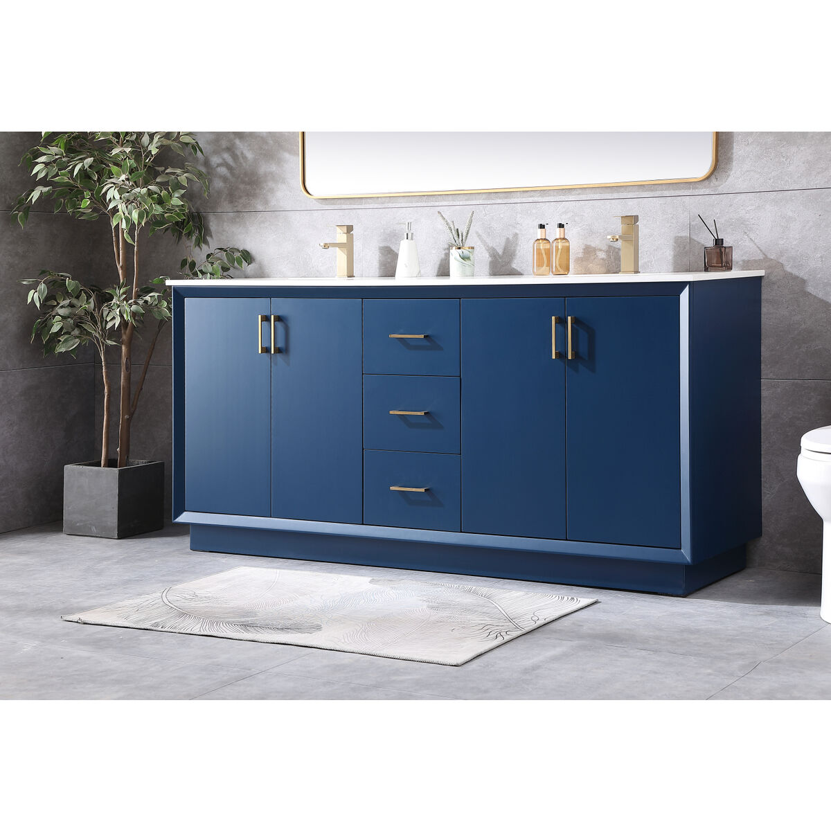 Hayes 72 X 22 X 35 inch Blue Vanity Sink Set