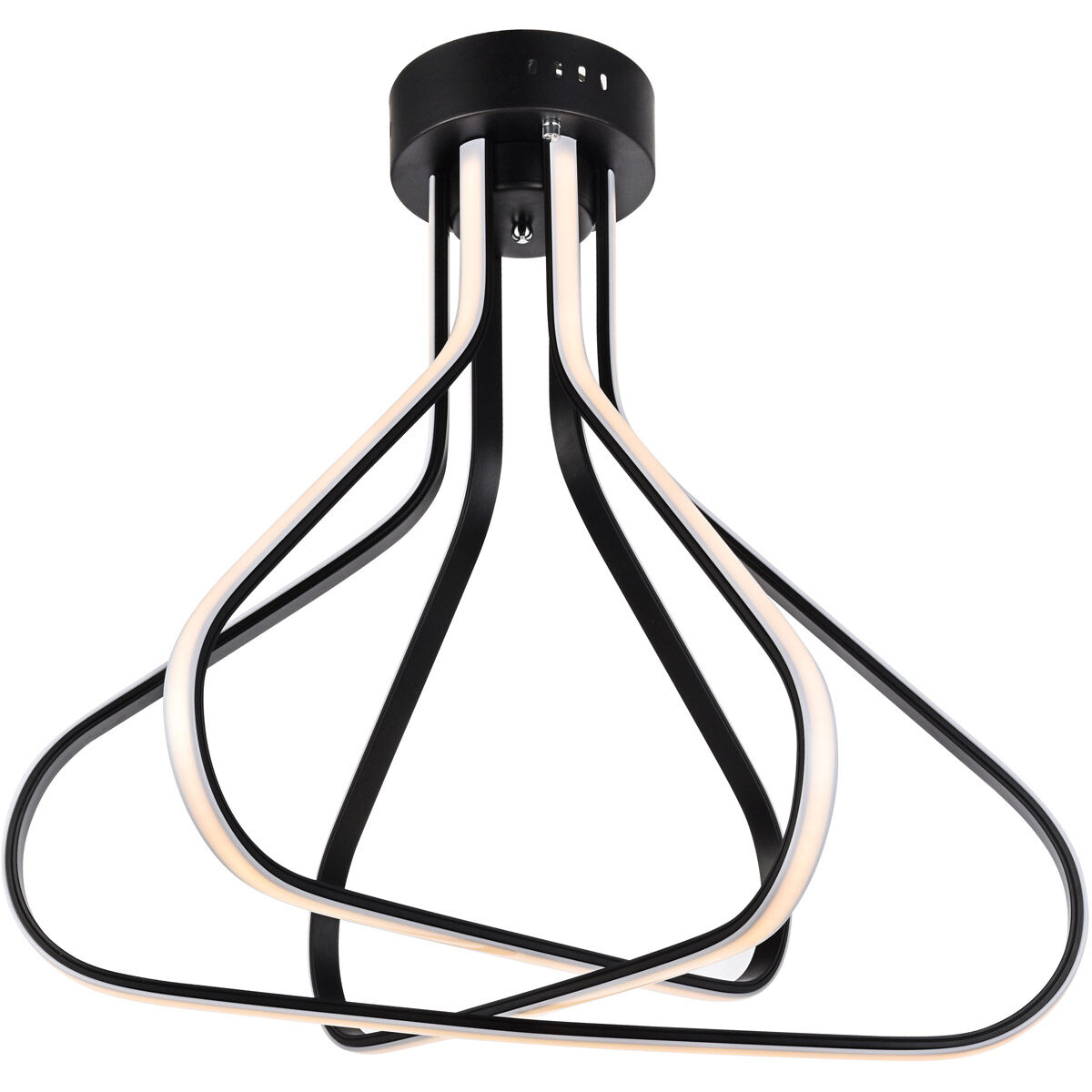 Dahlia LED 26.6 inch Black Flush Mount Ceiling Light