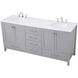 Irene 72 X 22 X 34 inch Gray Vanity Sink Set