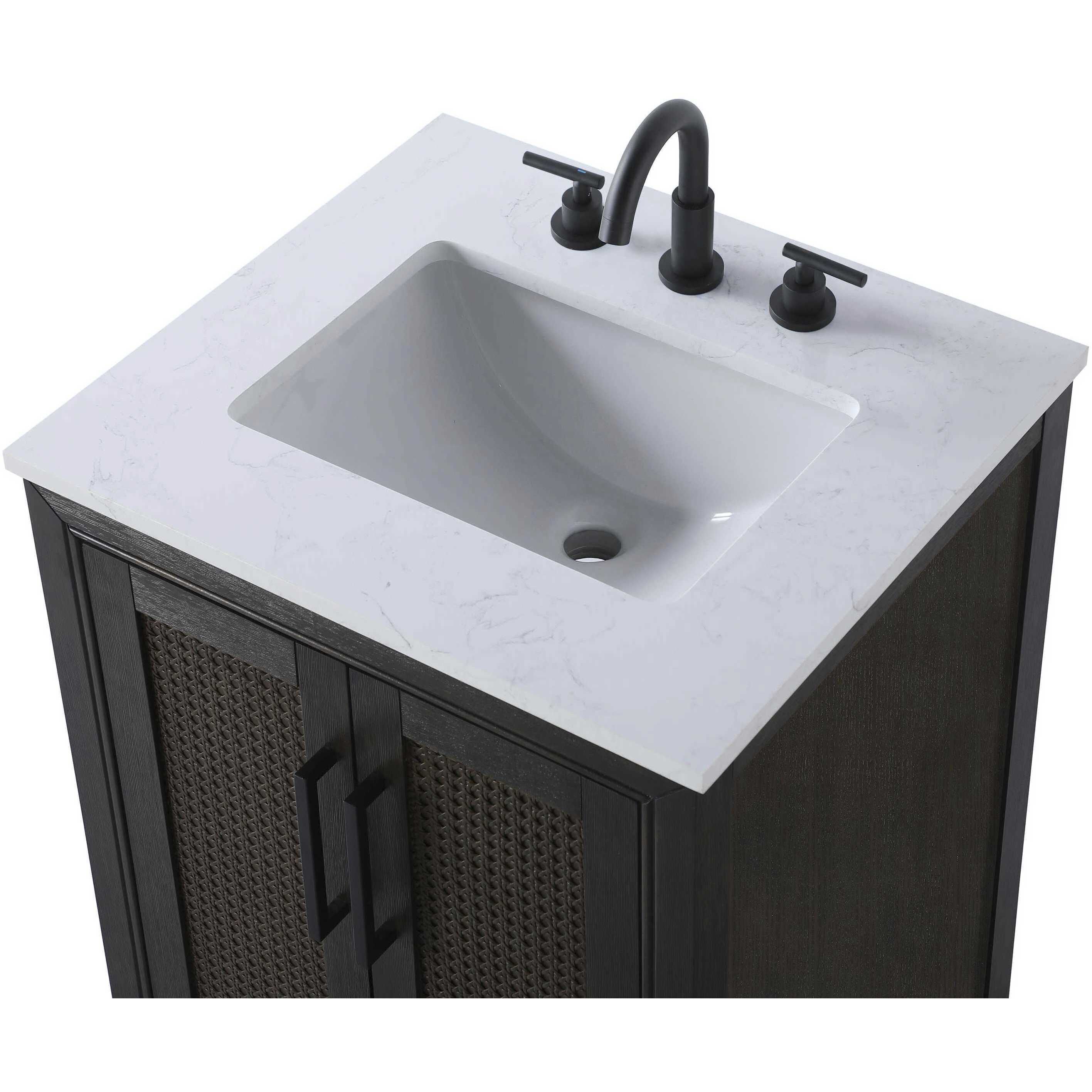 Alina 24 X 35 inch Chocolate Oak Bathroom Vanity Cabinet