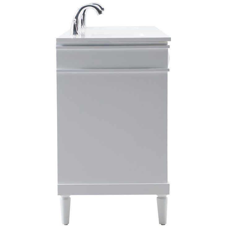 Bennett 72 X 21 X 35 inch White Vanity Sink Set