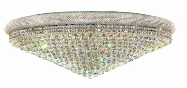 Primo 33 Light 48 inch Chrome Flush Mount Ceiling Light in Royal Cut