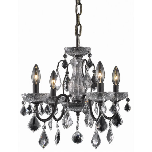 St. Francis 4 Light 17 inch Dark Bronze Dining Chandelier Ceiling Light in Royal Cut