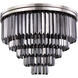 Sydney 17 Light 32 inch Polished nickel Flush Mount Ceiling Light in Silver Shade, Urban Classic